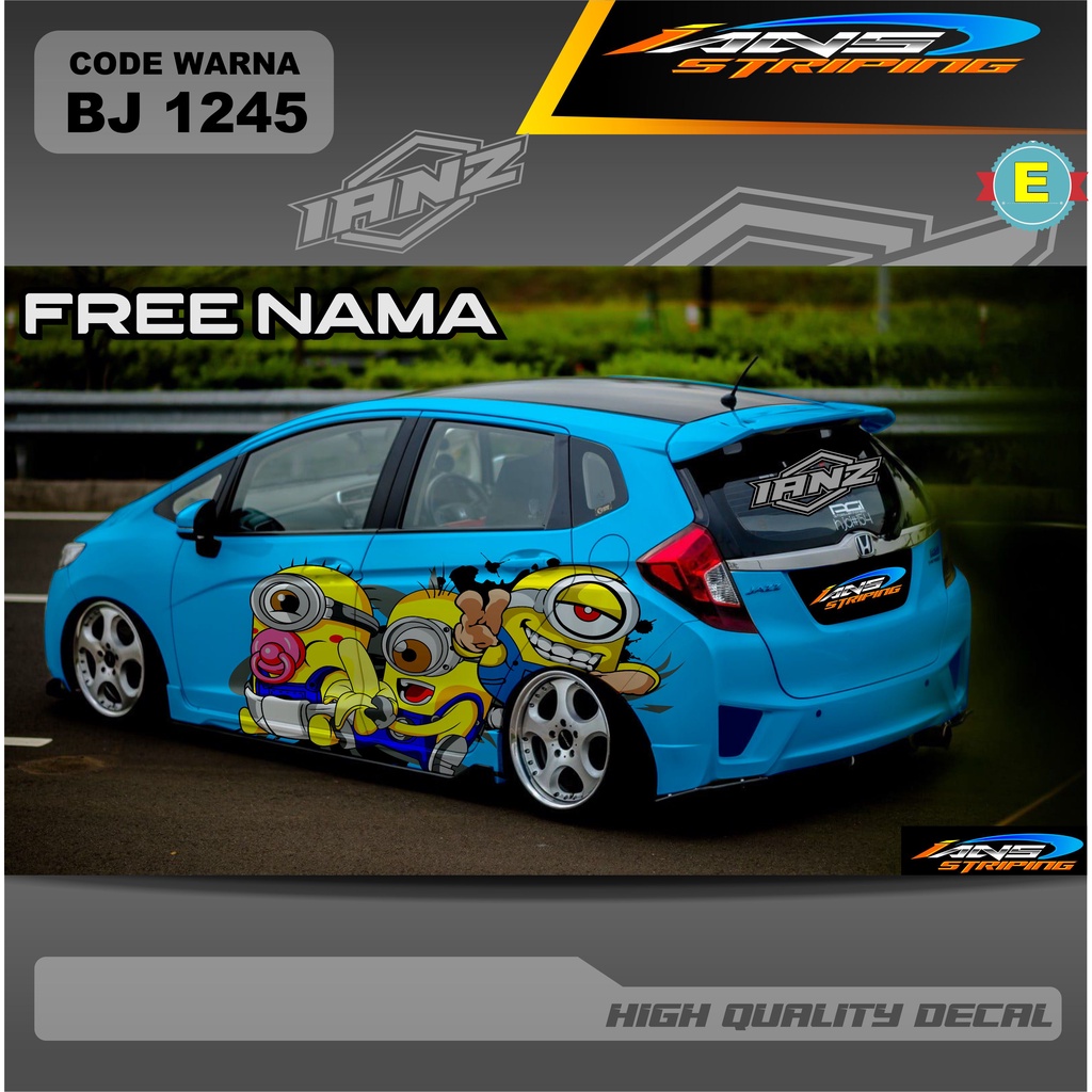 DECAL STIKER MOBIL HONDA JAZZ / VARIASI STIKER AGYA AYLA MOBIL BRIO / STIKER DECAL TERMURAH