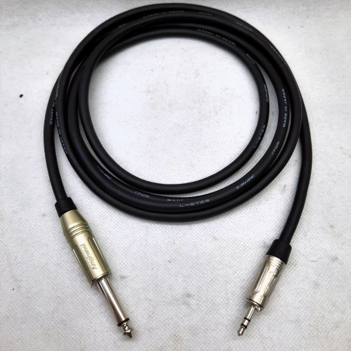 Kabel Canare Ori 2Mtr Jack Akai 6.5 Mono To 3.5mm Male Amphenol