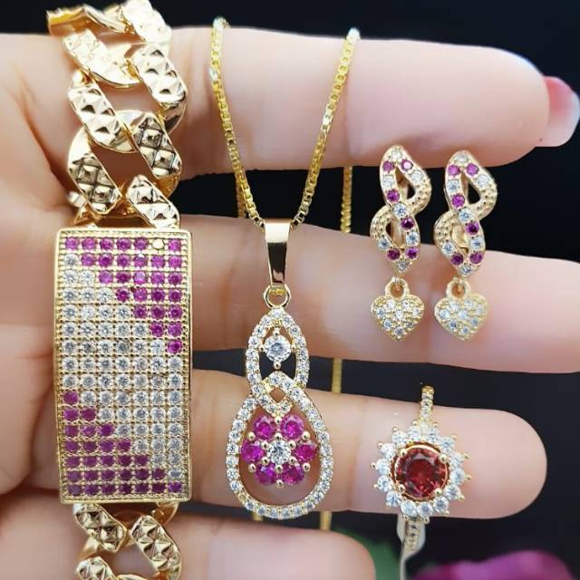 Xuping set perhiasan lapis emas 24k 27003