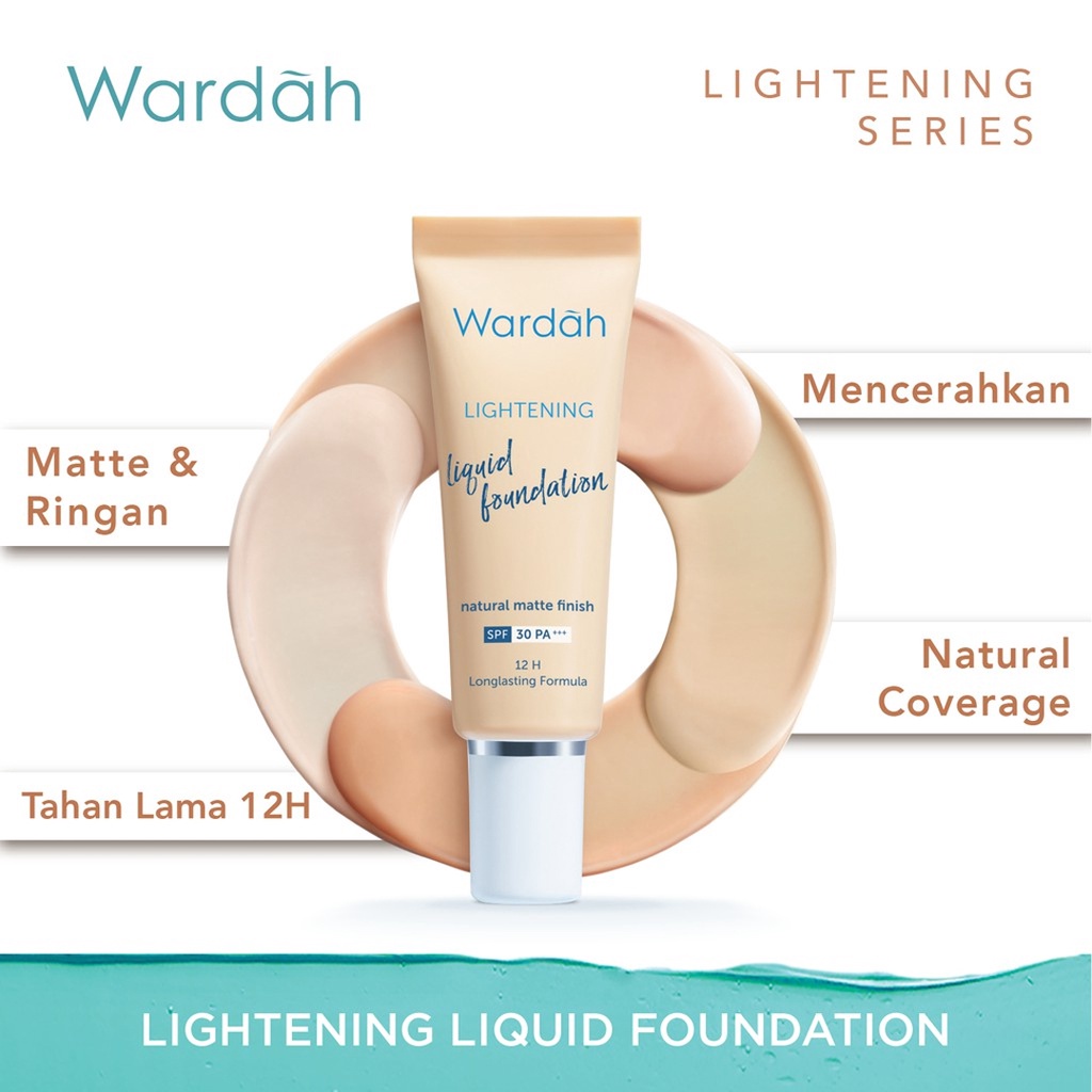 WARDAH Lightening Liquid Foundation 6ml Sachet | Foundation Cair by AILIN