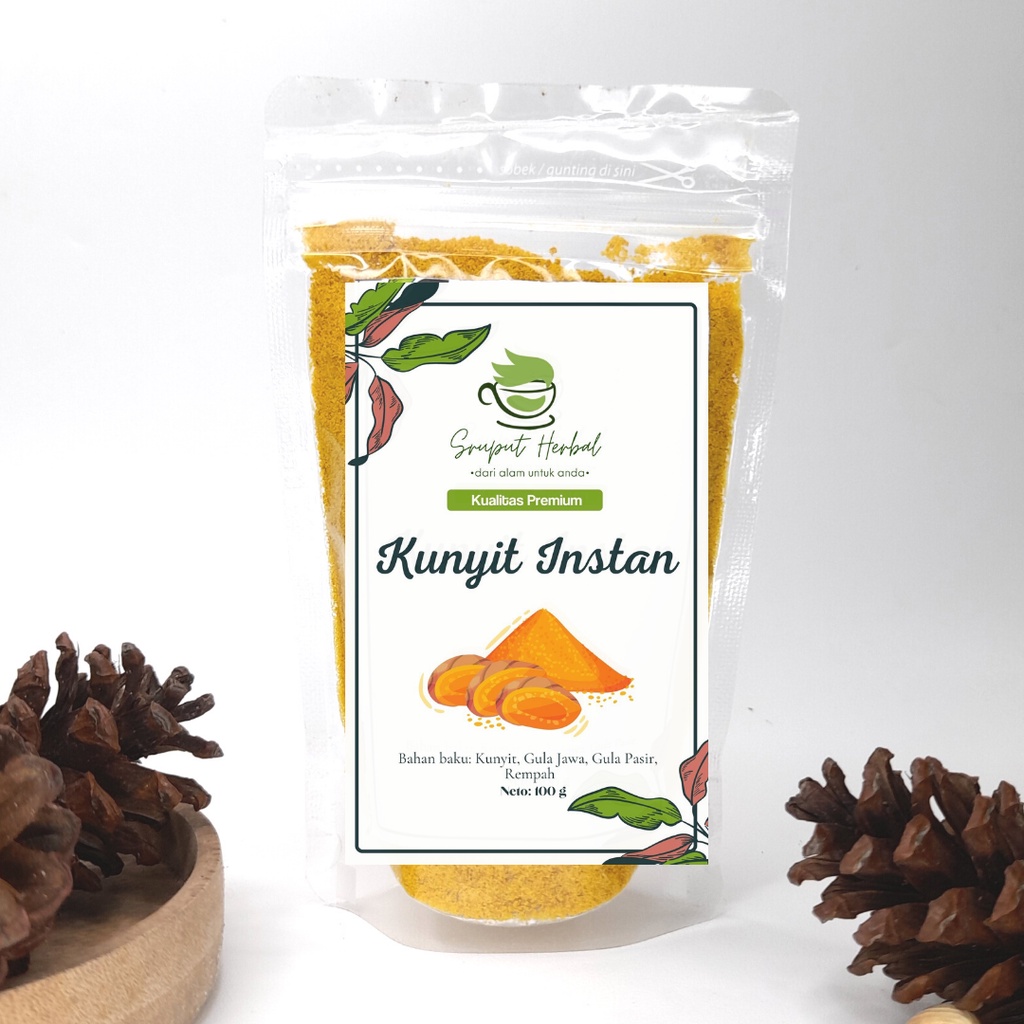 100gr Kunyit Instan Minuman Rempah Herbal 100% Premium Berkualitas Sruput Herbal