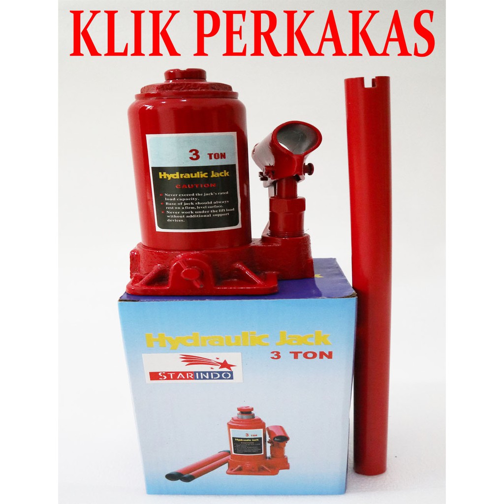 Dongkrak Botol 3 Ton Hidraulik Hydraulic Bottle Jack 3T STARINDO