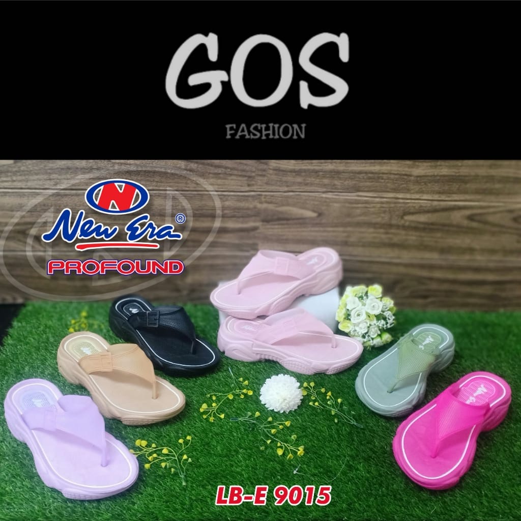 gof NEW ERA LB E 9015 Sandal Japit Wanita Sandal Wedgest Berkualitas Terbaru Gesper Sendal Karet Jelly Wanita