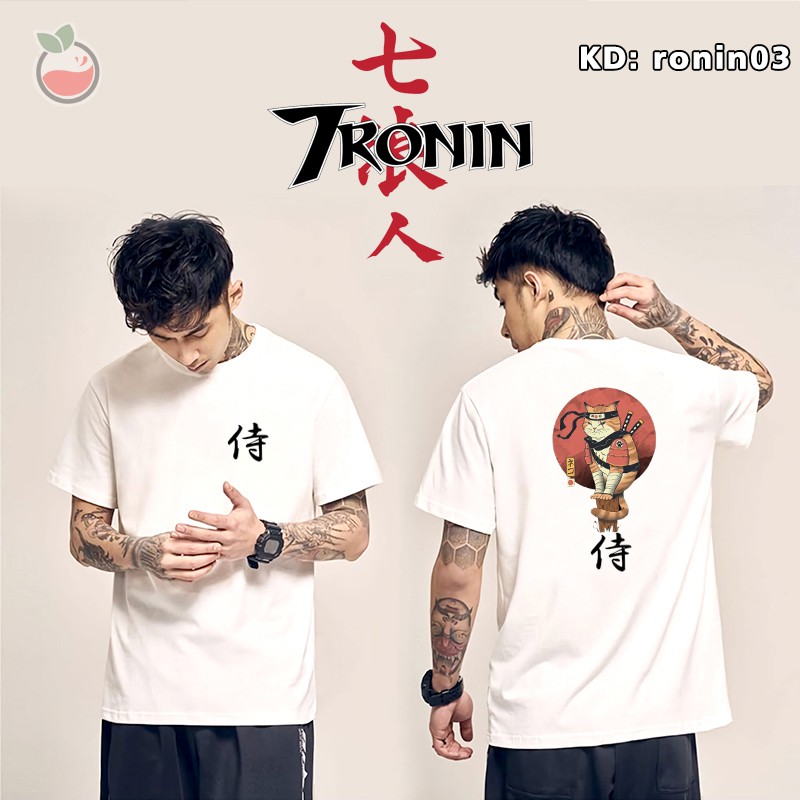 Kaos Tshirt  Pria samurai ronin desain jepang  Baju Distro Basic Lengan Pendek Cowok Kasual Lilipop