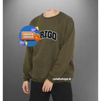 Jaket Coach Apparel Parasut Taslan Cream Bike-CREWNECK ARMY