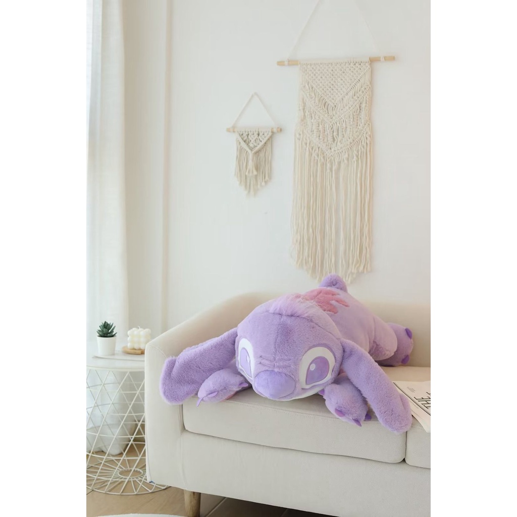 BONEKA LILO STITCH FLUFFY UNGU LILAC PURPLE IMPOR