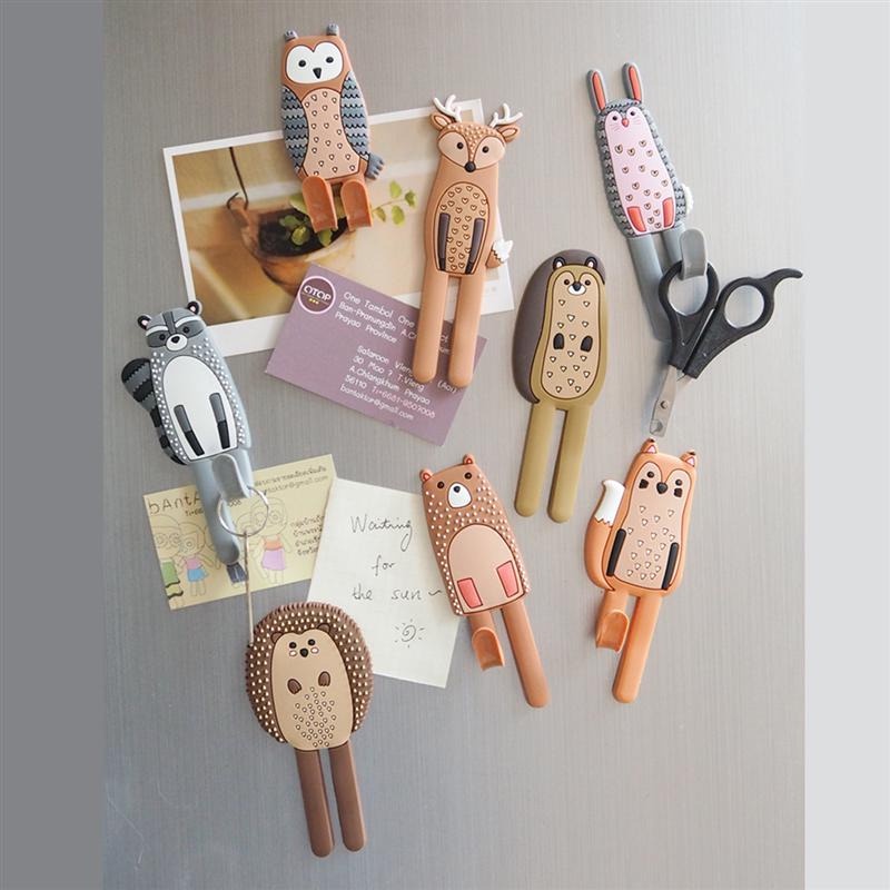 Gantungan Dekorasi Magnetik Kulkas Meja Dinding Lemari Besi Lucu Model Binatang Landak Rubah Refrigerator Hooks Hanger Fridge Sticker Key Holder Gift Hadiah