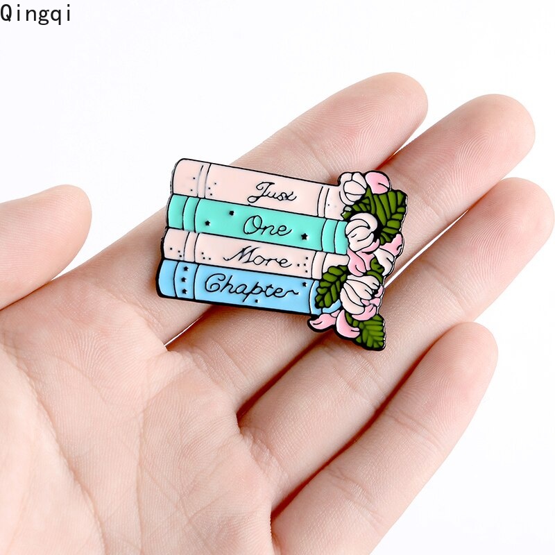 Bros Pin Enamel Desain Buku Bunga Just One More Chapter Untuk Pakaian Anak