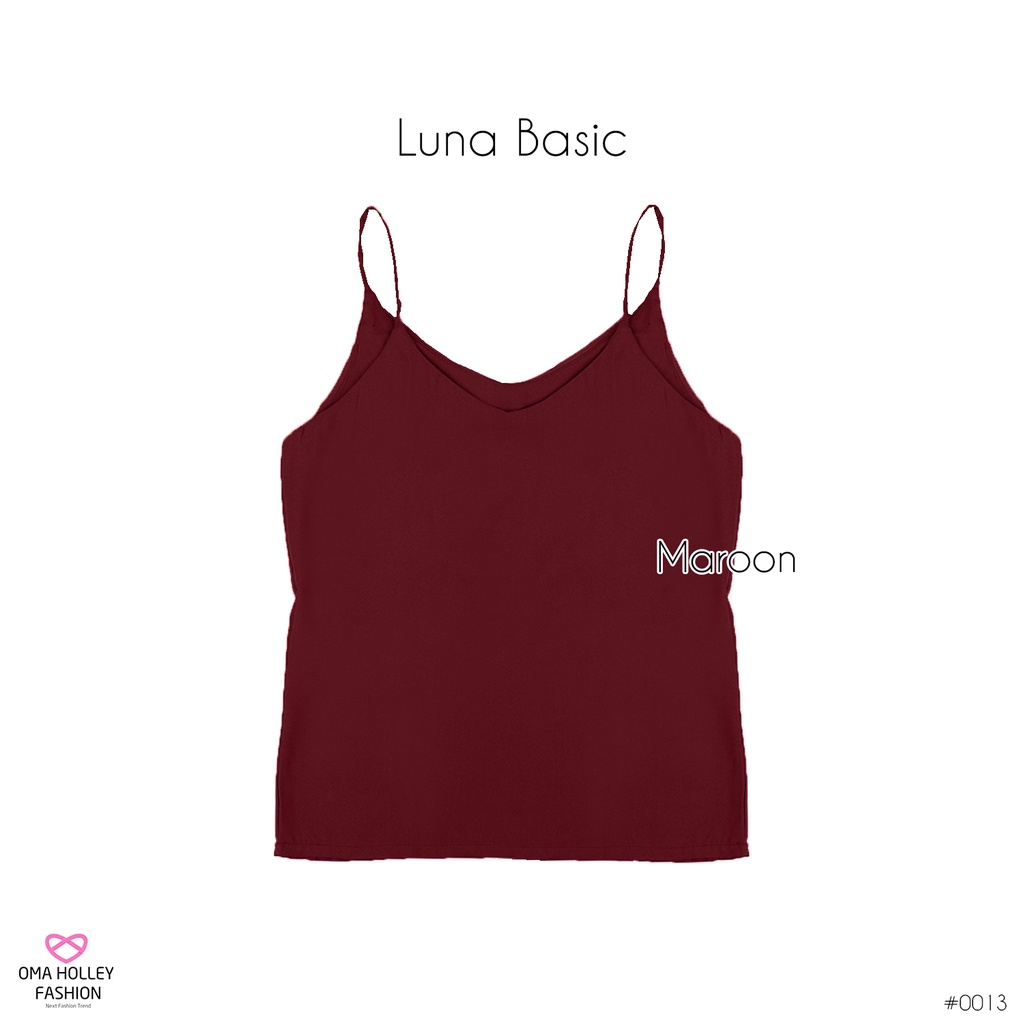 (COD) OH Fashion Luna Basic Tank Top Premium Quality Korea #0013 (Part 1)-Maroon