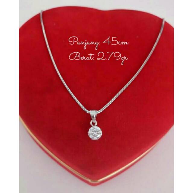 Jual Kalung Italy Perak 925 Perhiasan Silver Lapis Emas Putih