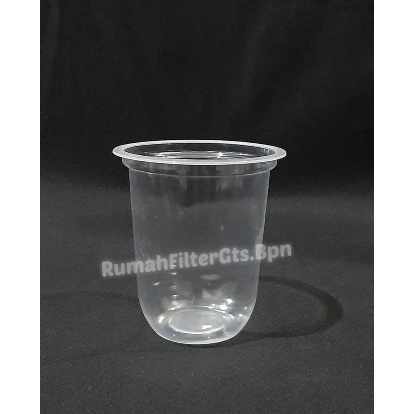 GELAS CUP PLASTIK OVAL 12 OZ  ( ISI 50 ) / GELAS OVAL 12 OZ  ( 7 GR ) / GELAS CUP PP 12 OZ U-SHAPE