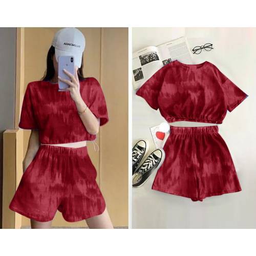 SETELAN BAJU MODEL CROP TIE DYE // SETELAN BAJU WANITA CROP TIEDYE // FASHION CEWEK REMAJA ALL SIZE
