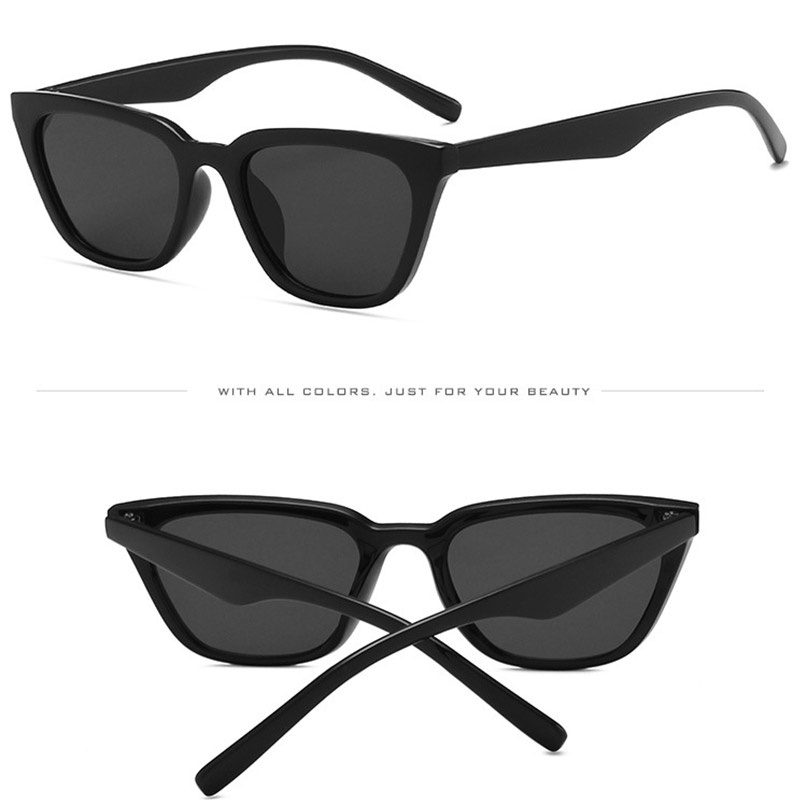 Kacamata Hitam Wanita Korea Gaya Kacamata Lensa Warna Kucing Cewek Sunglasses-Won