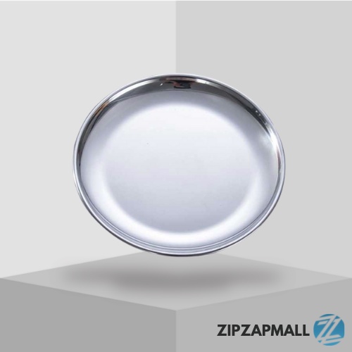 Piring Makan European Style Stainless Steel / Piring Makan Polos Stainless Steel Melamin Anti Karat / Piring Bulat Stainles Subron Sekat Anak Murah / Piring Model Eropa Kuat Anti Pecah / Piring Cantik Hotel Cafe Gaya Modern / Piring Cantik Mewah Murah Ori