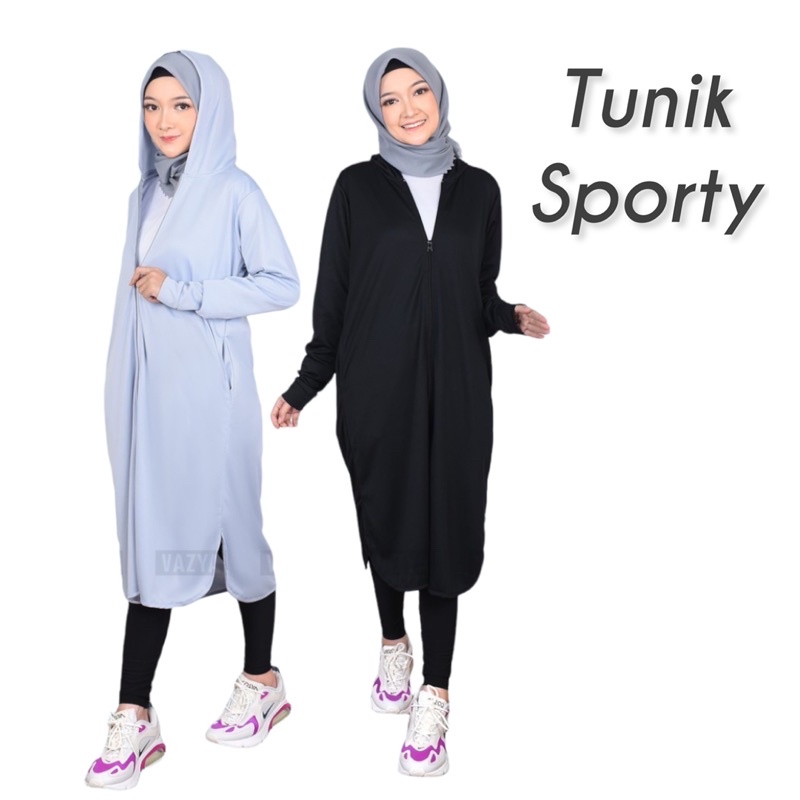 Tunik Sporty Hijab Muslim Jacket Olahraga Jacket Muslimah Jacket Tunik