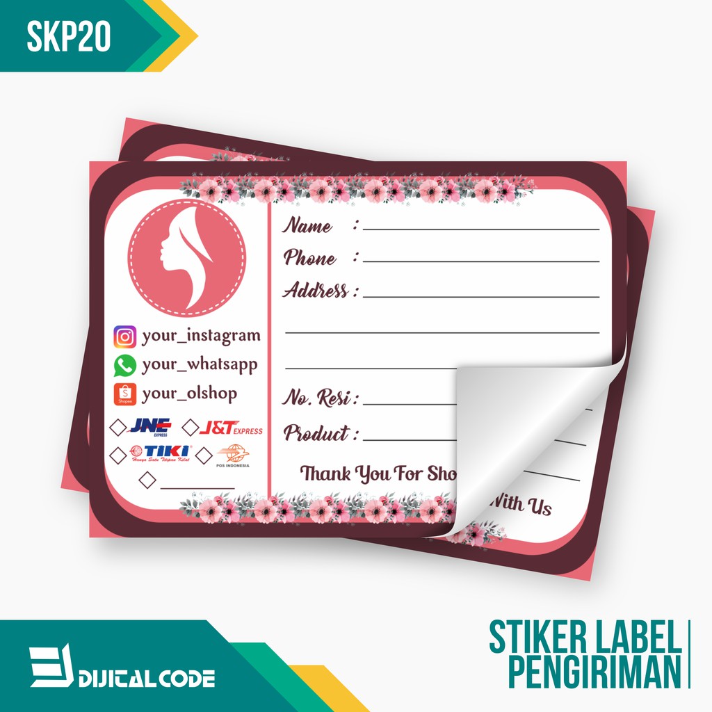 

SKP20 Stiker Label Pengiriman Paket Online Shop Olshop