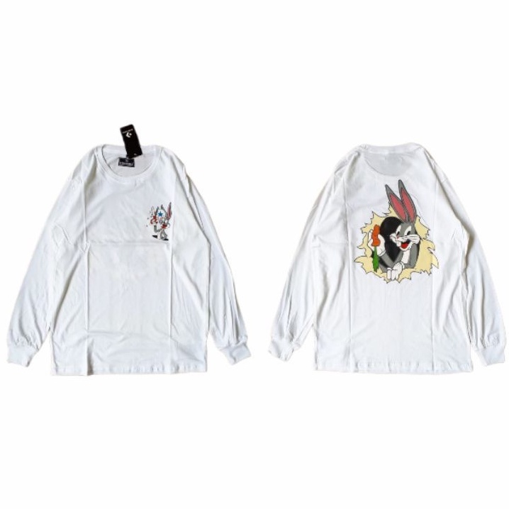 Kaos Lengan Panjang Converse Bugs Bunny Putih