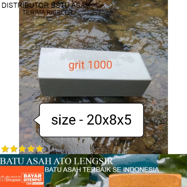 batu asah asli alam ( kasar ) 1 pcs