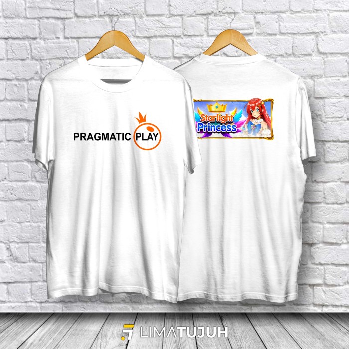 Kaos Pragmatic Play Starlight Princess Depan Belakang Baju Slot Premium 30s (YSC)