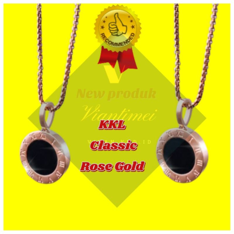 Kalung pendant KKL Classic Rose Gold anti radiasi untuk kesehatan