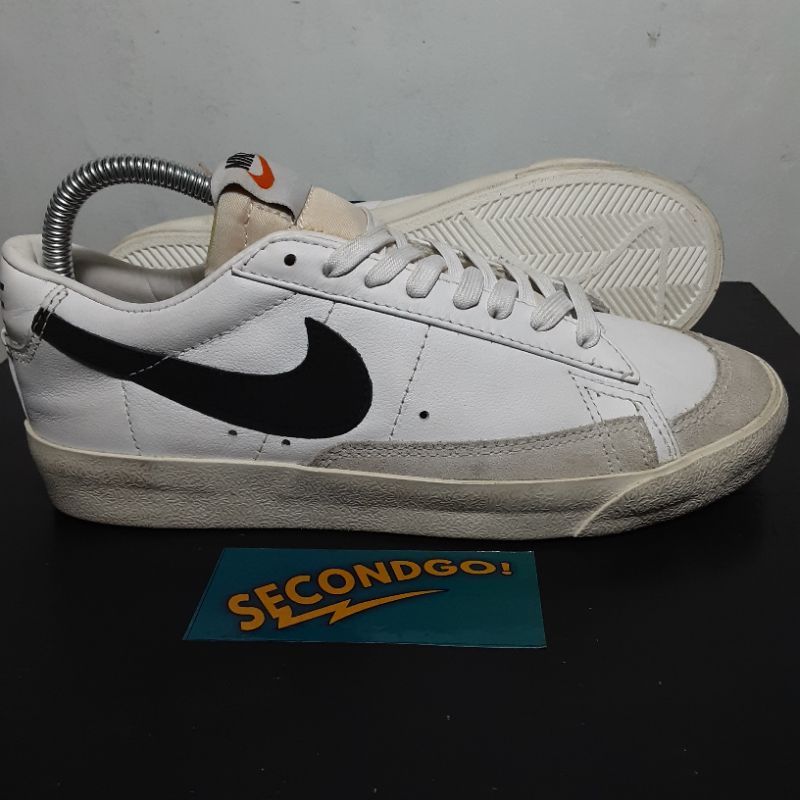 Nike Blazer Low '77 Vintage - White Black (kondisi Second 99% Mulus) Size 39