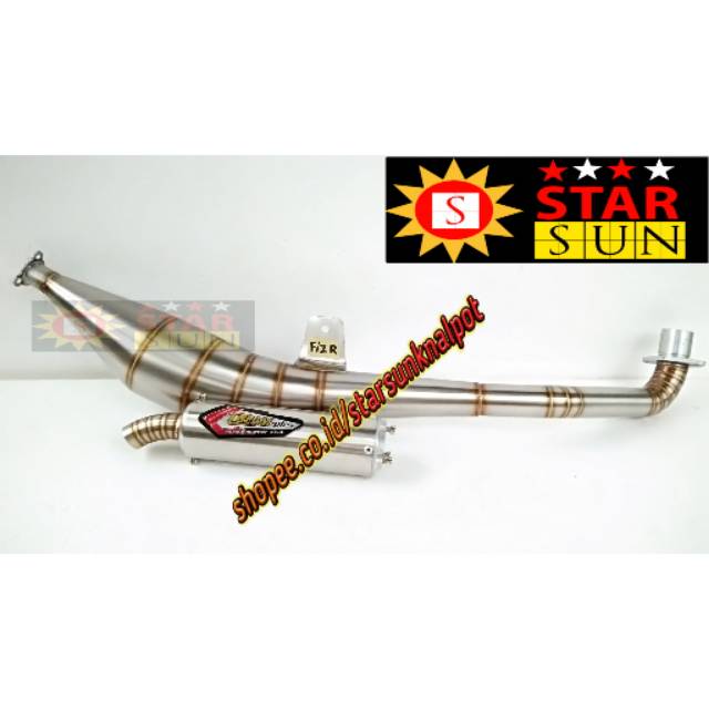knalpot racing fizr F1 FORCE1 F1ZR creampie model samping full stainless