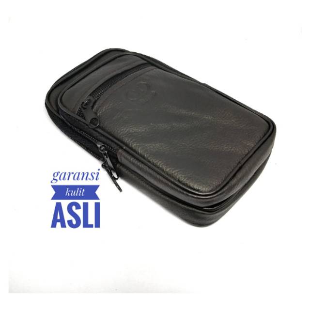 Dompet Sarung Tas selempang handphone Kulit asli ( ukuran 6,5 dan 5 inch)
