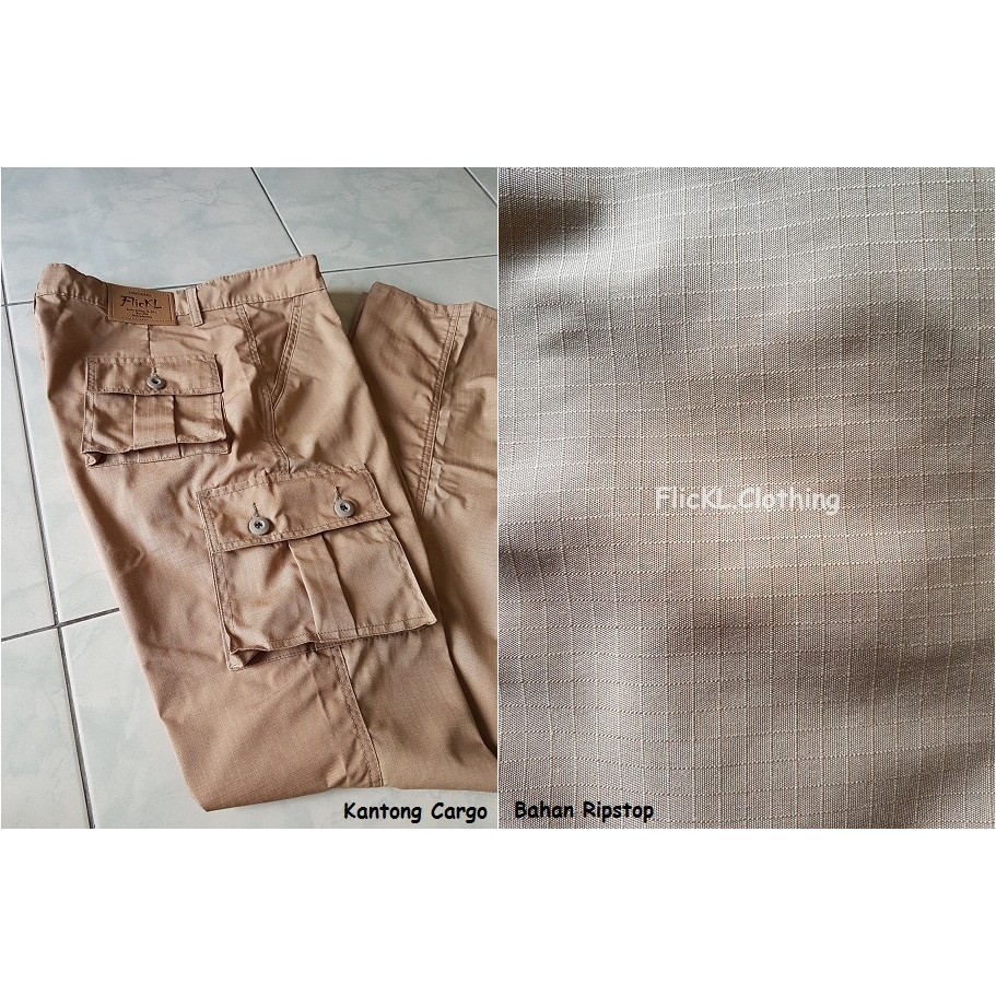 Celana Cargo Ripstop Polos Panjang Pria Pants PDL Safari Ormas Aparat Polisi