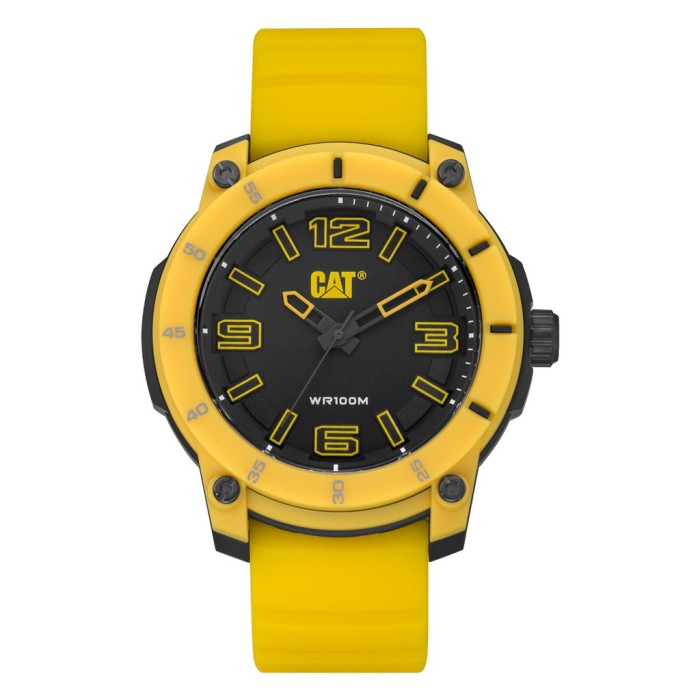 Caterpillar CAT LG.140.27.127 - Jam Tangan Pria - Rubber Kuning