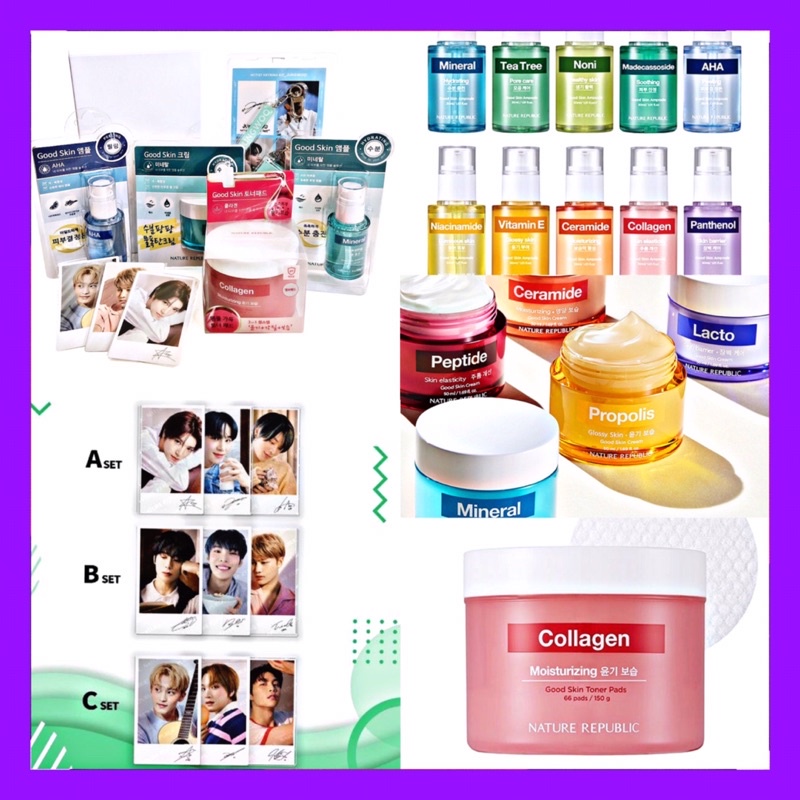 [READY STOCK] NCT 127 x NATURE REPUBLIC - Good Skin Set (+ 12 Photocard + 1 Member Random Keyring)