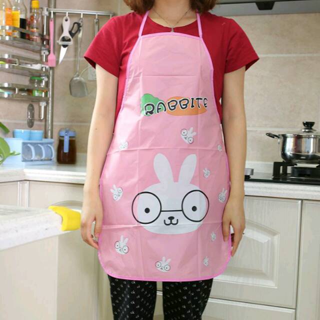 Celemek Waterproof Anti Minyak Kartun Lucu / Celemek Dapur Waterproof Anti Minyak