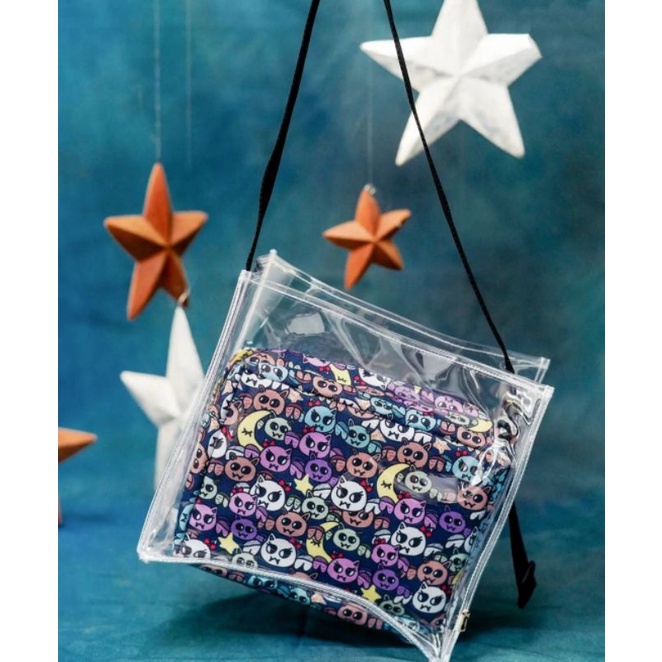 Kaerysleika bat tote bag clear