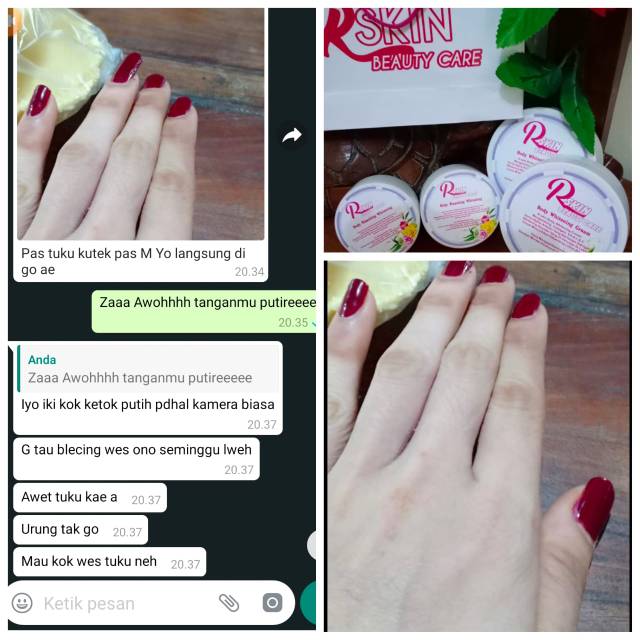 Rskin beauty care body lotion r'skin HB 250GR BLEACHING 100GR