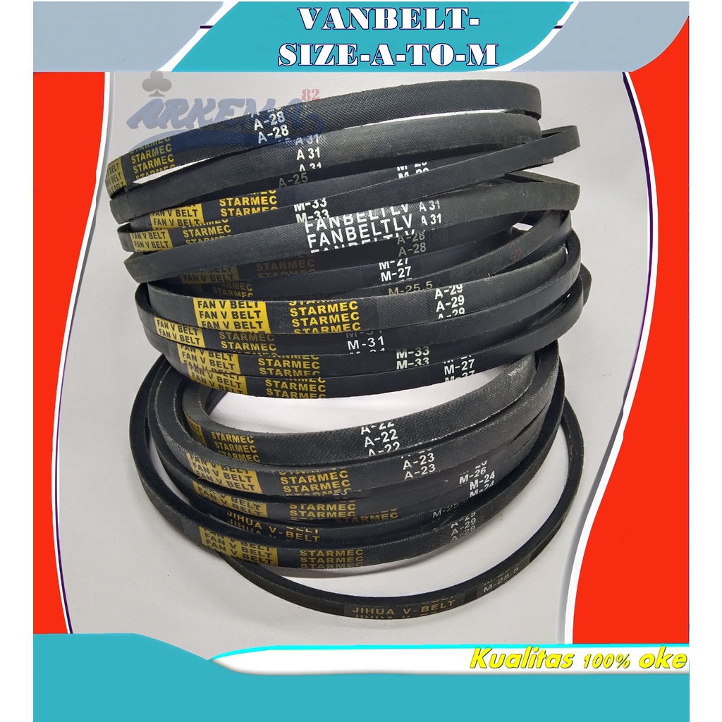 VANBELT / VBELT / FANBEL / PEMBEL / FANBEL MESIN CUCI  VANBELT MESIN CUCI MULTI size A