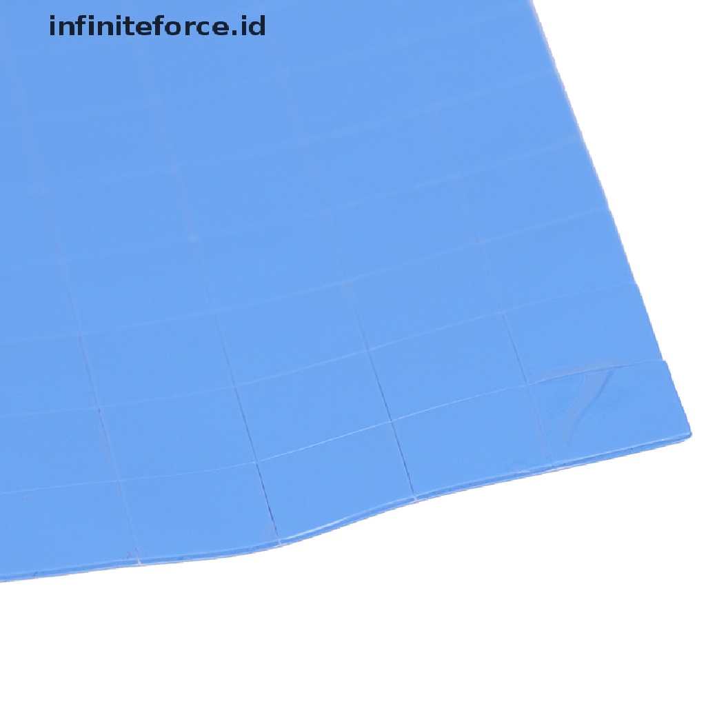 (Infiniteforce.Id) 100pcs Heatsink Silikon Konduktif Pendingin Cpu / Gpu 10x10 X 0.5mm