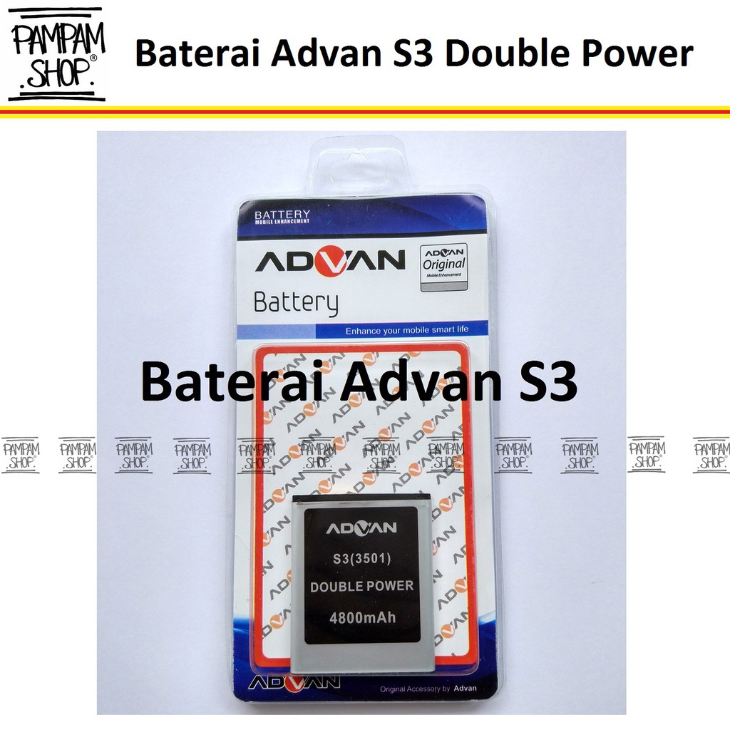 Baterai Handphone Advan S3 Original Double Power | Batre, Batrai, Battery, Advance, S 3, HP