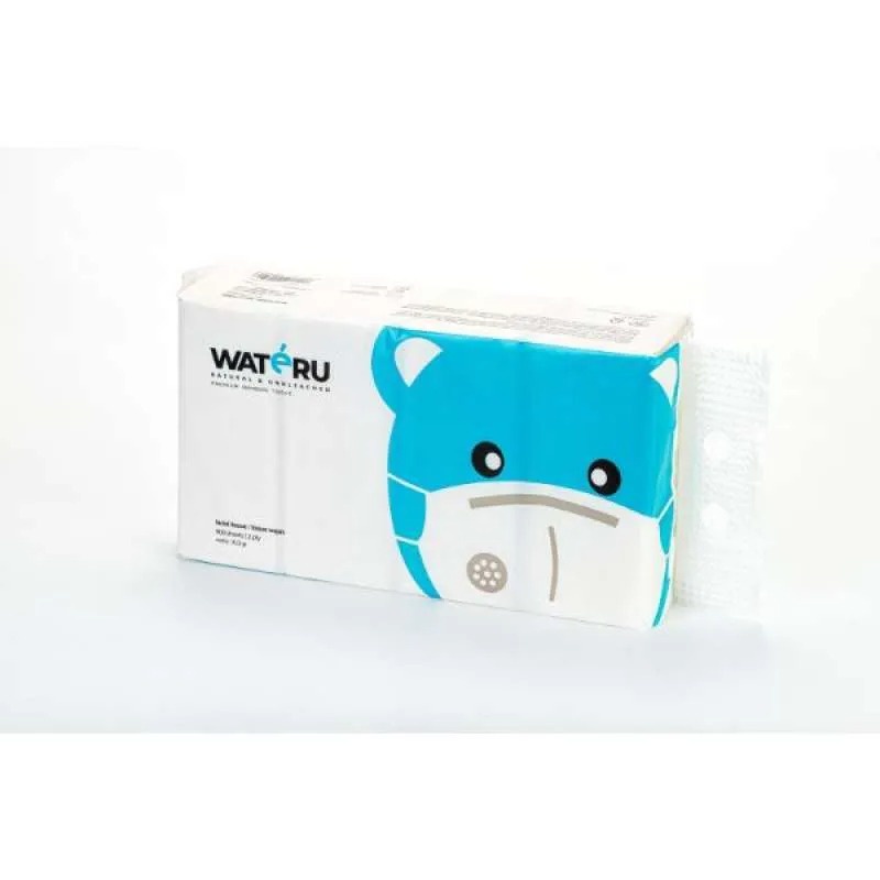 Wateru Premium Bamboo Facial Tissue [900 sheets] 100% Virgin Bamboo Pulp