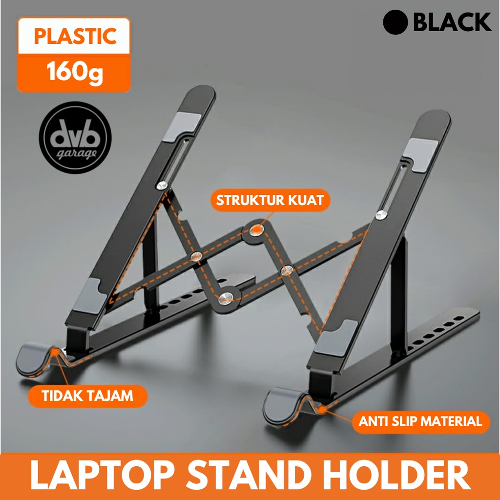 PORTABLE LAPTOP STAND HOLDER ADJUSTABLE - PENYANGGA ALAS DUDUKAN LAPTOP