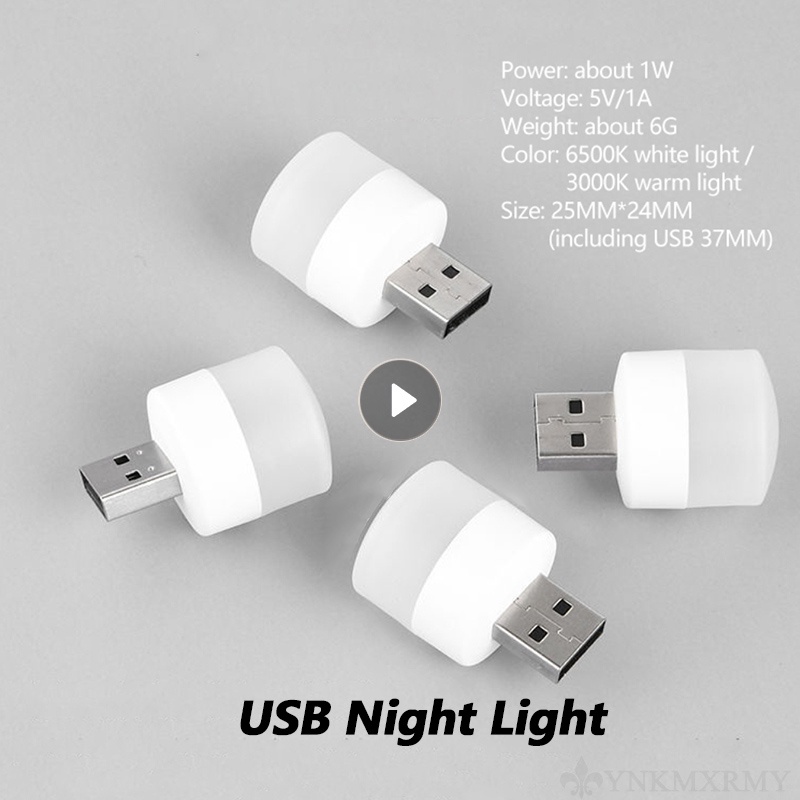 Lampu Baca LED USB Plug Power Charging Proteksi Mata