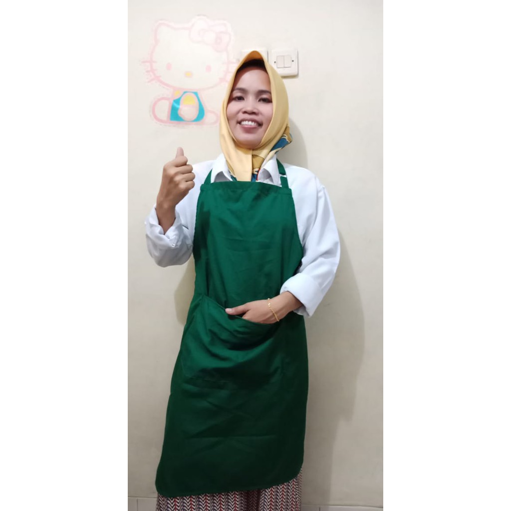  APRON  CELEMEK POLOS DEWASA UNISEX BAHAN DRILL BERKUALITAS 