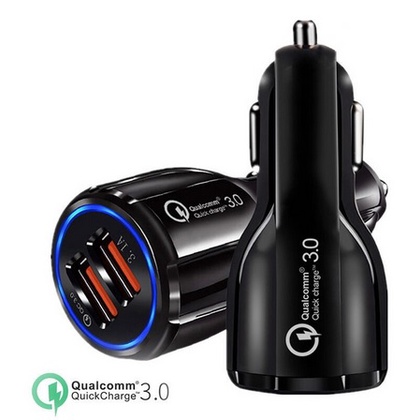 OBRAL CAS MOBIL MURAH  Car Charger / Charger HP Mobil / Casan Mobil Fast 3.1A QC3.0 Dual USB 2 Ports