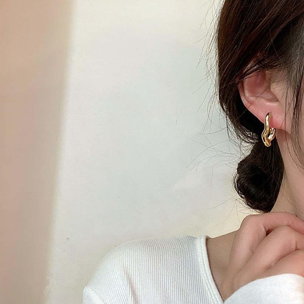 Mxbeauty Ear Buckle Punk Aksesoris Telinga Pria Wanita Tembaga Gadis Women Stud Earrings