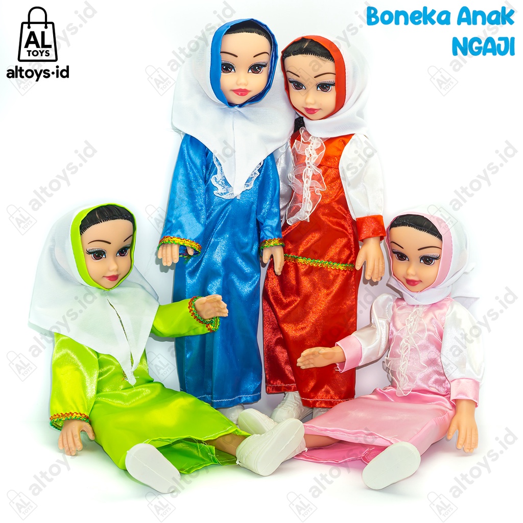 Boneka Anak Ngaji Baca Surat Alquran / Mainan Boneka Hijab