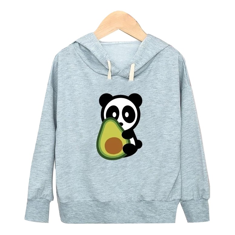 Sweater Anak Panda With Avocado Hoodie Anak Fleece Pakaian Anak Unisex