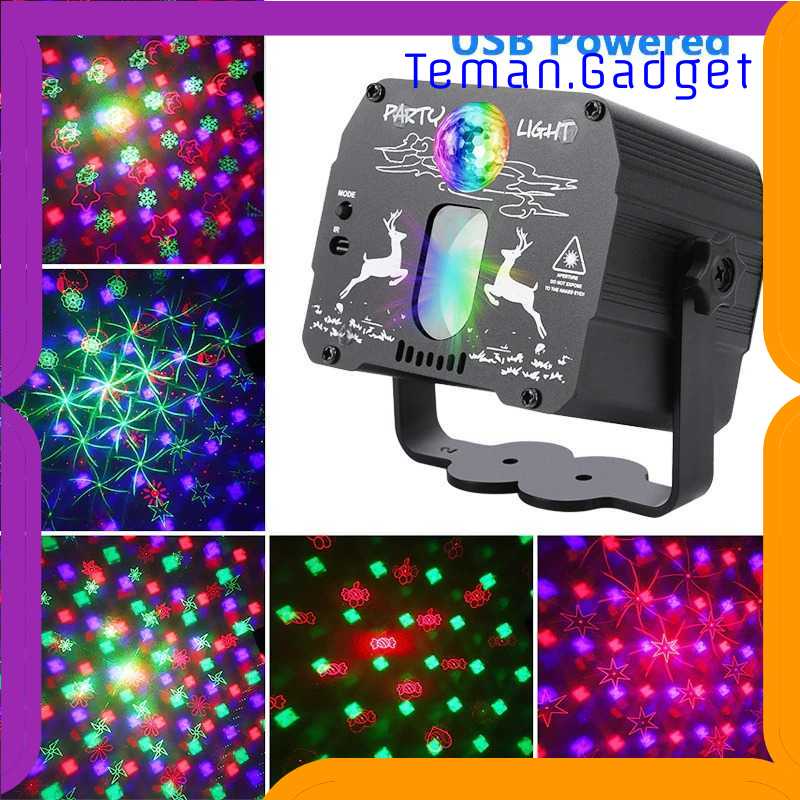 TG-DHA CAIYUE Proyektor Laser LED Lampu DJ Party RGB Lights USB 8W -CH-M0001