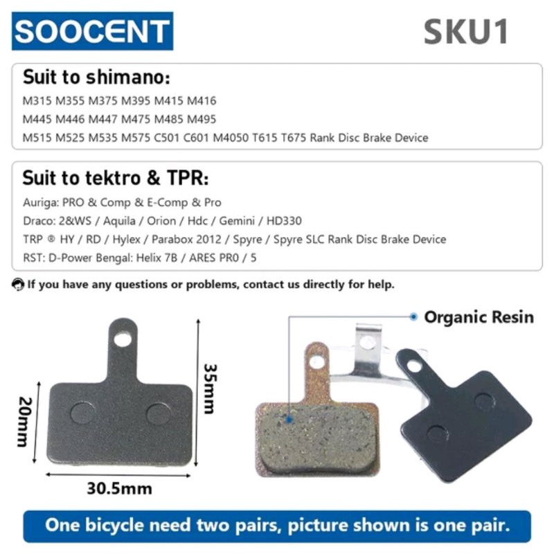 brakepad SOOCENT Brake Pads Sepatu Kampas Shoe Rem pad Sepeda Mountain Bike For Shimano M445 M355 M395. SZ911 brakepad kampas sepeda