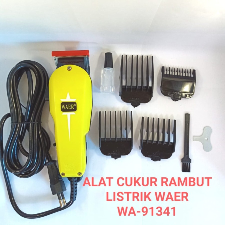 ALAT CUKUR RAMBUT LISTRIK SALON PROFESIONAL HAIR CLIPPER WAER WA-91341 ORIGINAL WAER