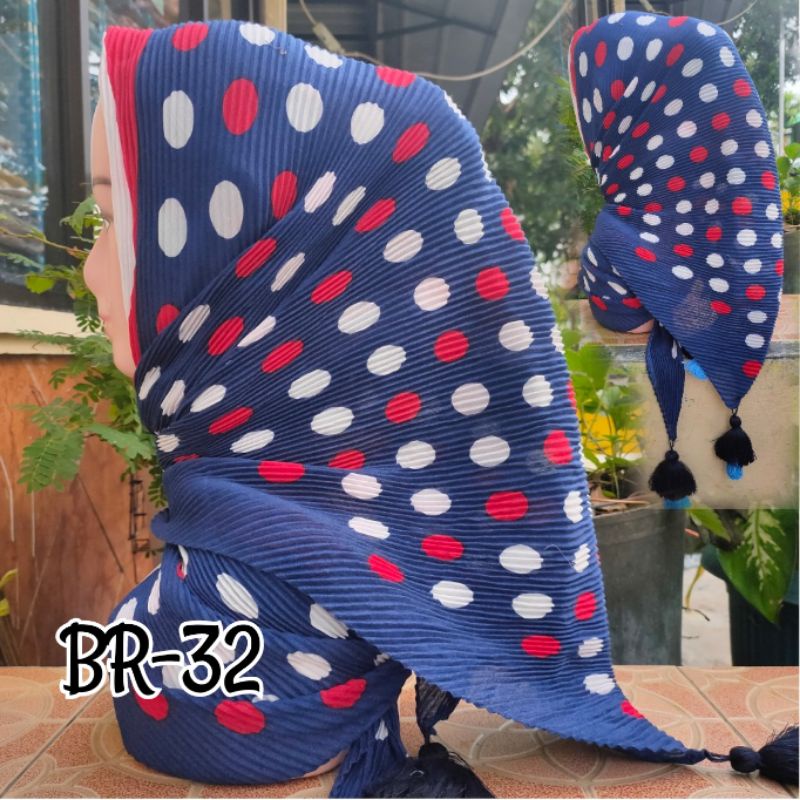 SEGIEMPAT PLISKET MOTIF JAMBUL BRANDED / JILBAB SEGIEMPAT PLISKET / SEGIEMPAT PLISKET / SEGIEMPAT VOAL / JILBAB JAMBUL-BR-32