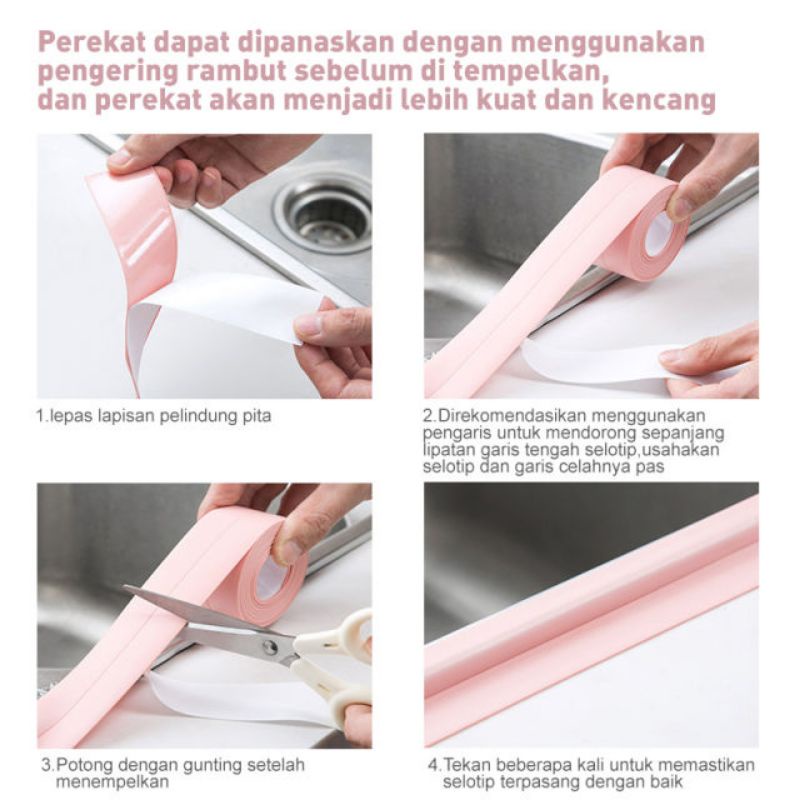 lakban perekat celah/ lakban penutup celah siku bahan PVC multifungsi/stiker lakban penutup celah siku/seal protection
