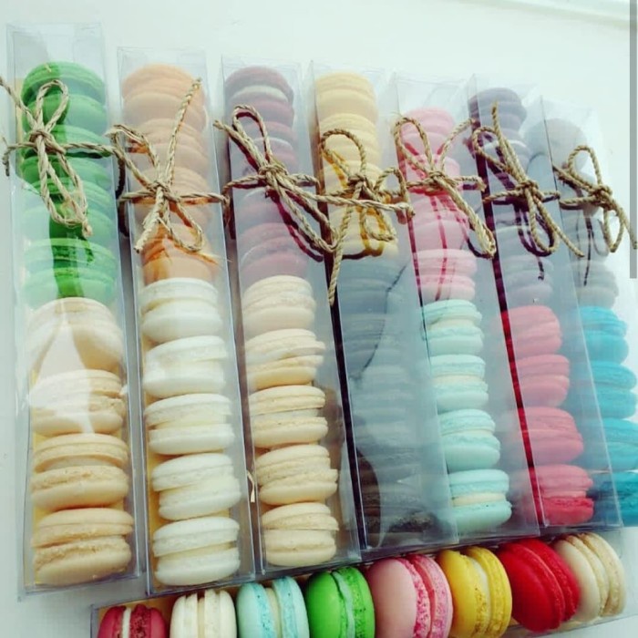 

T20Re Baby Macaron (Macaroon) Cookies Box Isi 8 Pcs Kue Kering Murah Ht51Gr